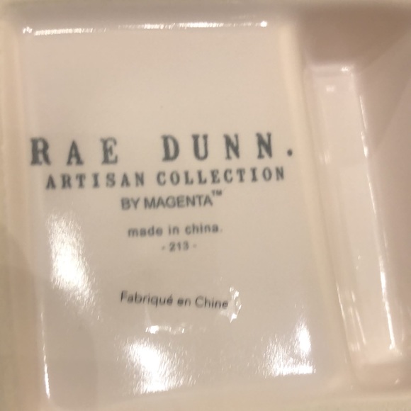 Rae Dunn "STUFF" bathroom storage white container - Picture 3 of 4